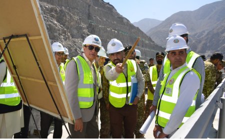 Construction work at Diamer Basha Dam Progressinf at Full Speed