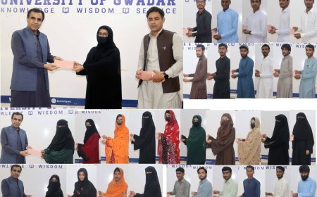 UNIVERSITY OF GWADAR AWARDS SCHOLARSHIPS TO BOOST EDUCATION IN BALOCHISTAN