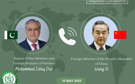 Dar, Chinese Foreign Minister Discuss Regional Tensions, Reaffirm Strategic Ties